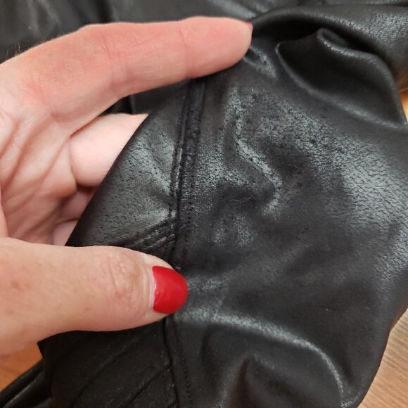 SPANX | Faux Leather Moto Leggings High Rise Quilted - Picture 11 of 13